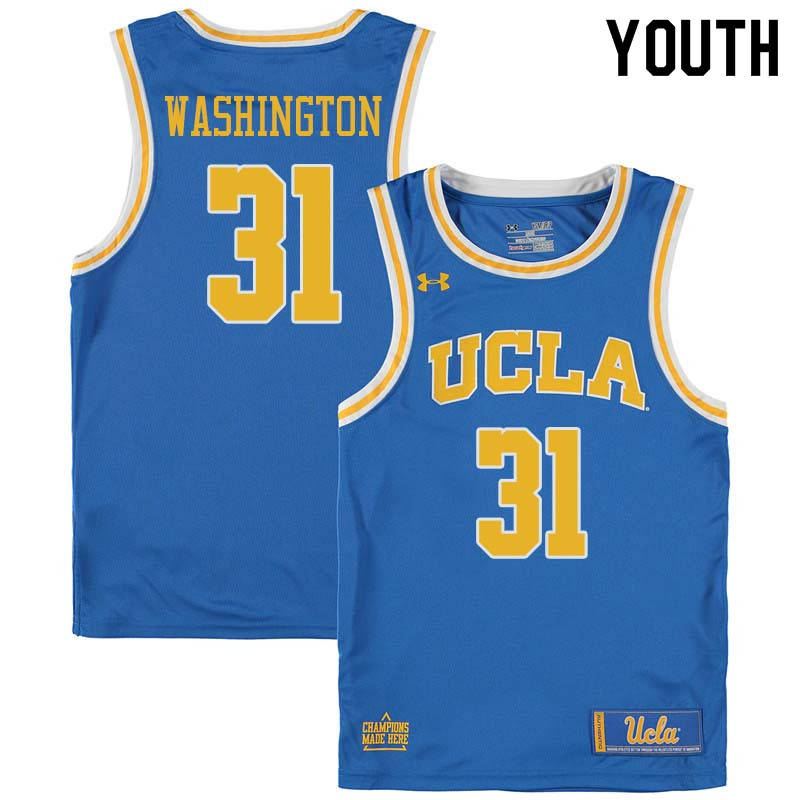 Youth #31 Richard Washington UCLA Bruins College Basketball Jerseys Sale-Blue - Click Image to Close
